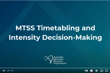 MTSS timetabling and intensity decision-making